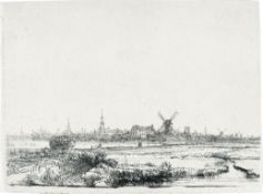 Rembrandt Harmensz. Van Rijn – Ansicht von Amsterdam aus dem Nordwesten