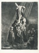 Rembrandt Harmensz. Van Rijn – Die große Kreuzabnahme (2. Platte)