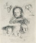 Rembrandt Harmensz. Van Rijn – Studienblatt mit Saskia und anderen Frauenköpfen