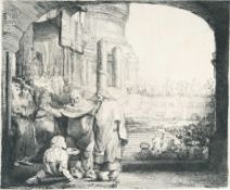 Rembrandt Harmensz. Van Rijn – Petrus und Johannes heilen die Lahmen an der Pforte des Tempels
