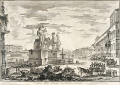 Giovanni Battista Piranesi – Veduta della Piazza di Monte Cavallo (Quirinale)