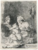 Rembrandt Harmensz. Van Rijn – Die Heilige Familie, Maria stillend