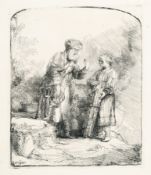 Rembrandt Harmensz. Van Rijn – Abraham, mit Isaak sprechend