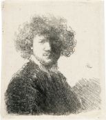 Rembrandt Harmensz. Van Rijn – Selbstbildnis mit krausem Haar