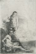 Rembrandt Harmensz. Van Rijn – Zwei männliche Akte („Het Rolwagentje")