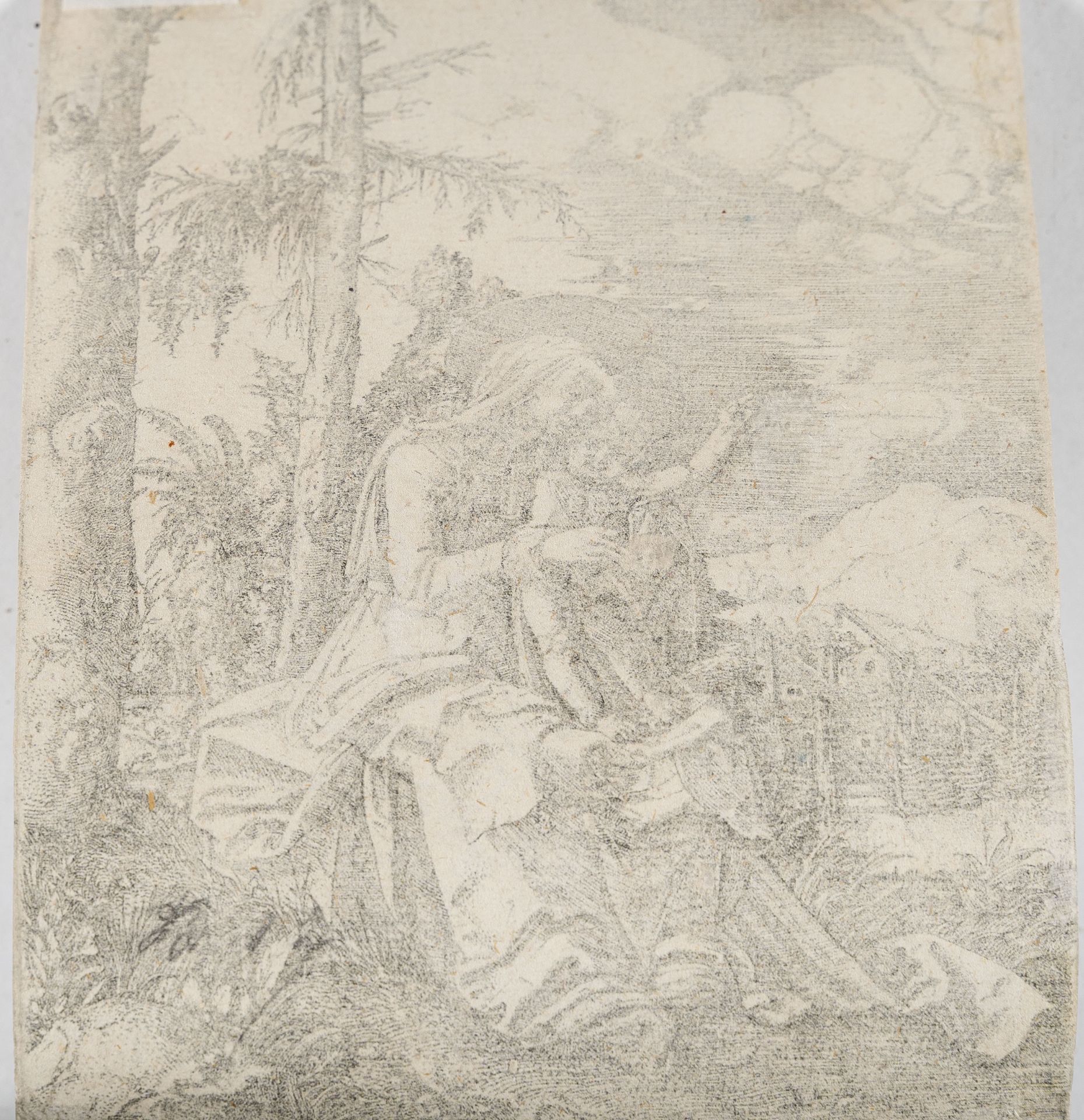 Albrecht Altdorfer, The Virgin with the blessing Christ Child.Engraving on laid paper with watermark - Image 3 of 3