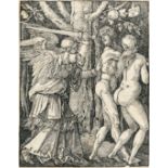 Albrecht Dürer, The Expulsion from Paradise.Woodcut on laid paper. (1510). 12.8 x 9.9 cm (sheet