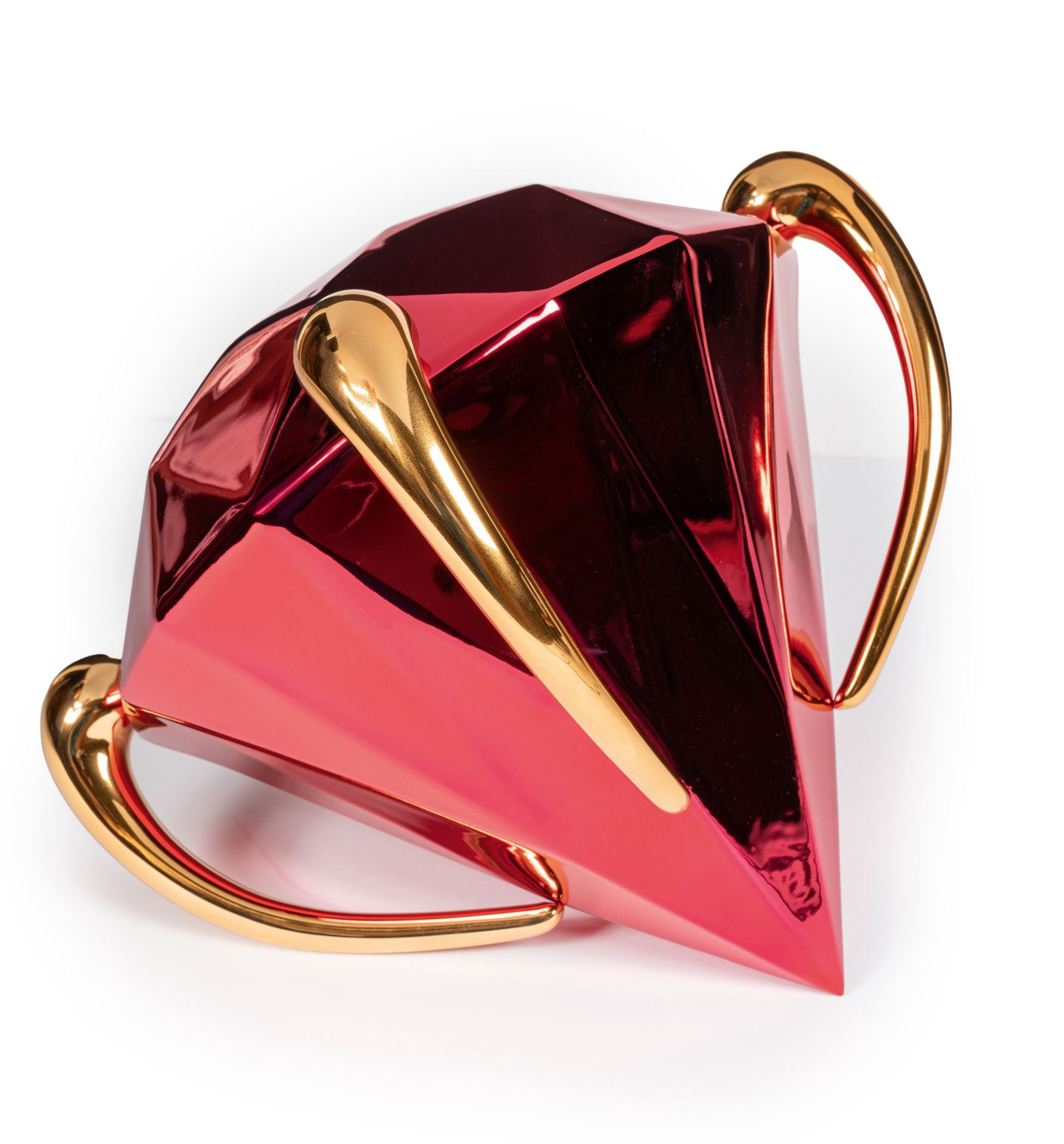 Jeff Koons, Diamond (red).Porcelain with chromatic coating. (2020). Ca. 32.5 x 39 x 32 cm. A - Image 4 of 6