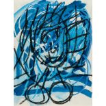 Maria Zerres, Untitled.Oil pastel and watercolour on drawing block paper. (19)93. Ca. 56.5 x 42