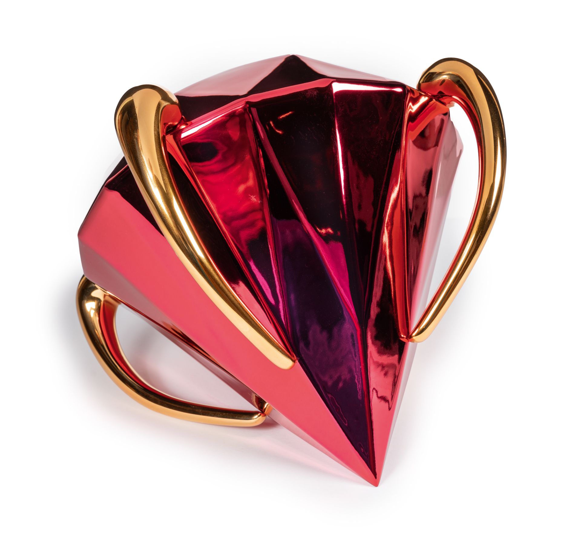 Jeff Koons, Diamond (red).Porcelain with chromatic coating. (2020). Ca. 32.5 x 39 x 32 cm. A - Image 2 of 6
