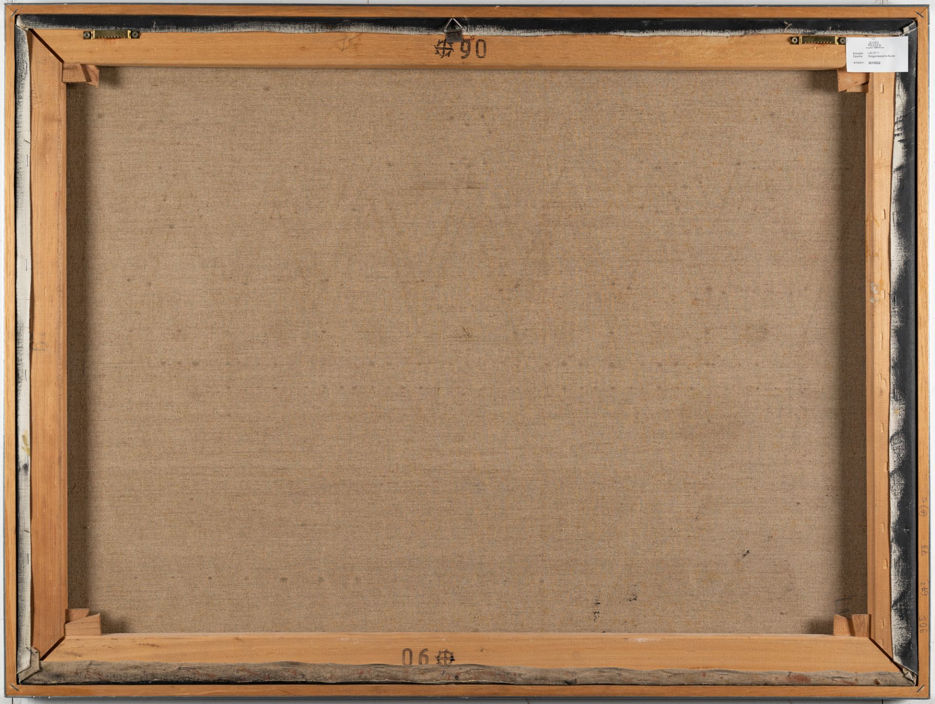 Yves Laloy, Composition.Oil on canvas. (1960). Ca. 67 x 90 cm. Signed lower right (heavily faded). - Image 2 of 3