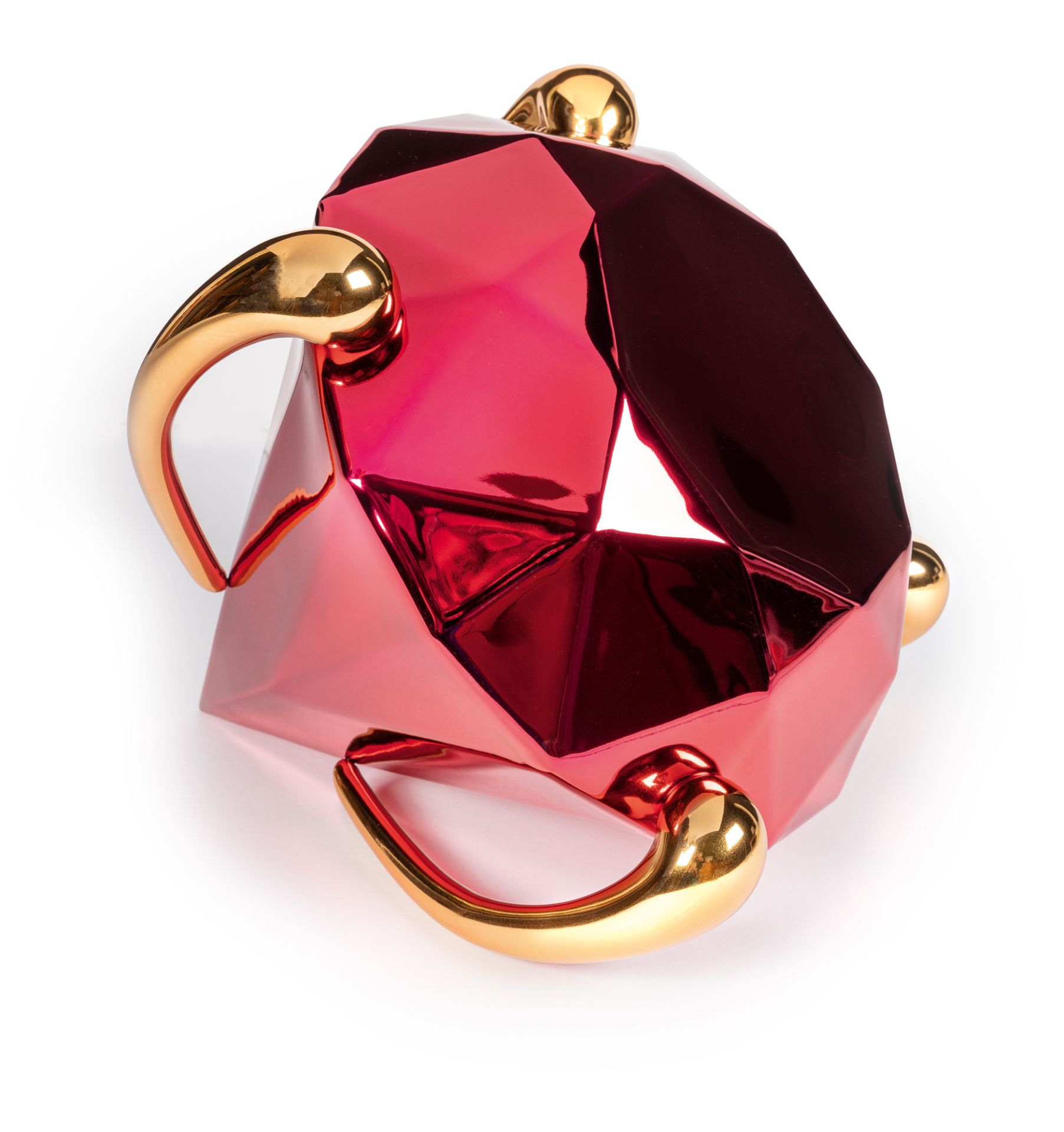 Jeff Koons, Diamond (red).Porcelain with chromatic coating. (2020). Ca. 32.5 x 39 x 32 cm. A - Image 3 of 6