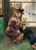 Lesser Ury (1861 Birnbaum/Posen - Berlin 1931) – Dame im Café, Berlin