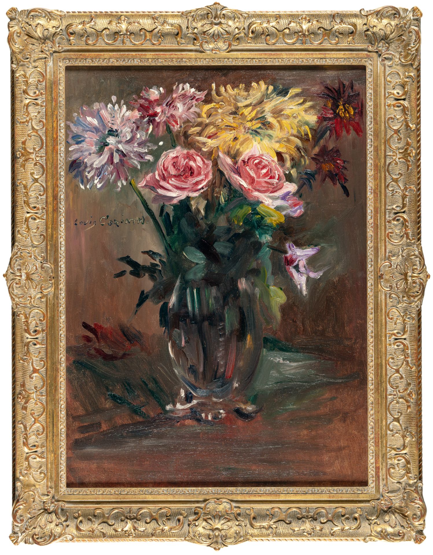 Lovis Corinth, Flowers in a vase.Oil on canvas. (1910). Ca. 70 x 50.5 cm. Signed centre left. - Image 2 of 4