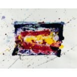 Sam Francis, Untitled (SF76-003).Acrylic on wove with watermark Strathmore. (1976). Ca. 58 x 73