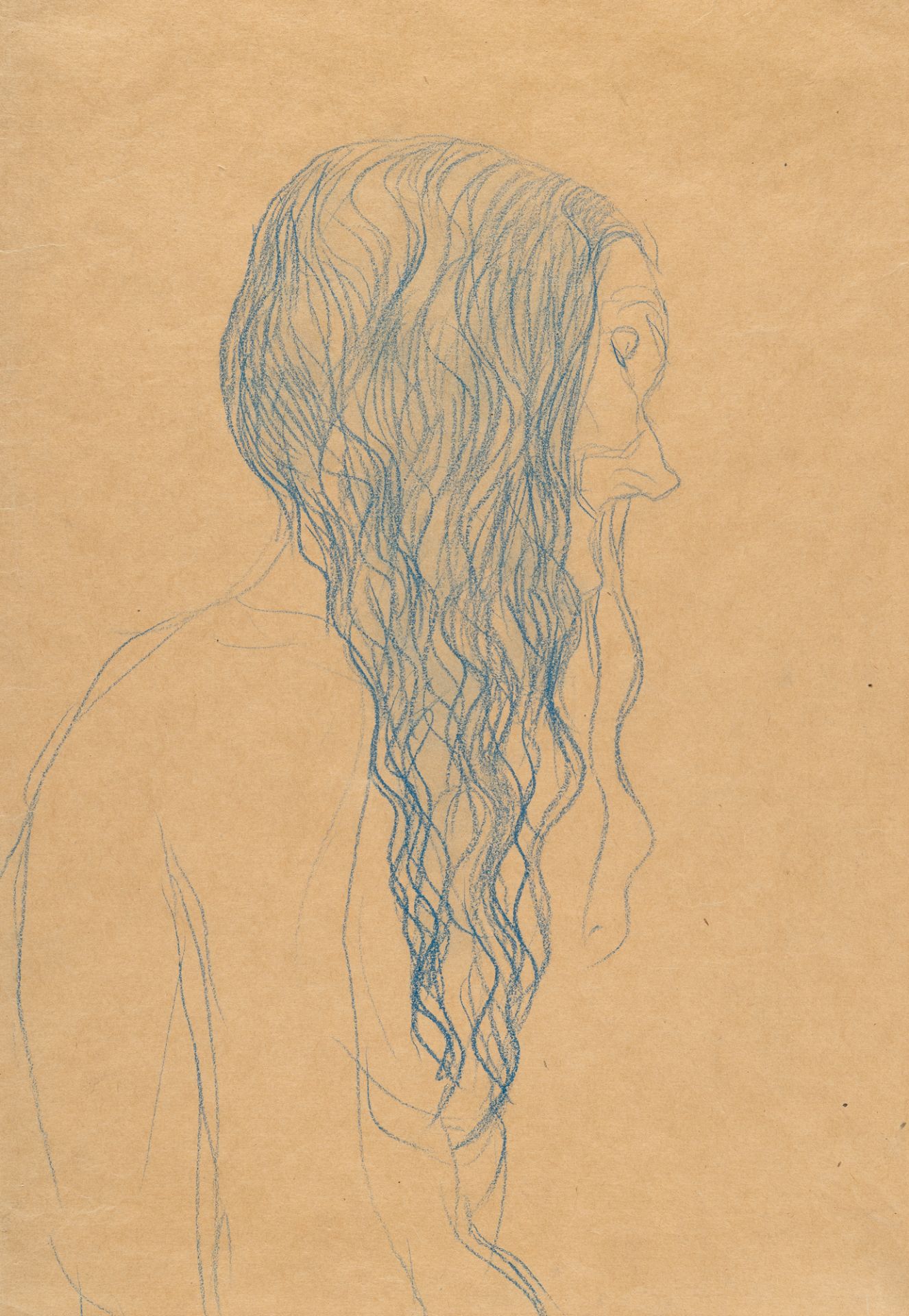 Gustav Klimt (1862 Baumgarten bei Wien - Wien 1918) – Brustbild einer alten Frau nach rechts