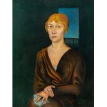 Carlo Mense, Recto: Portrait of Lisa Matern – Verso: Portrait of Davringhausen.Oil on canvas. (19)22