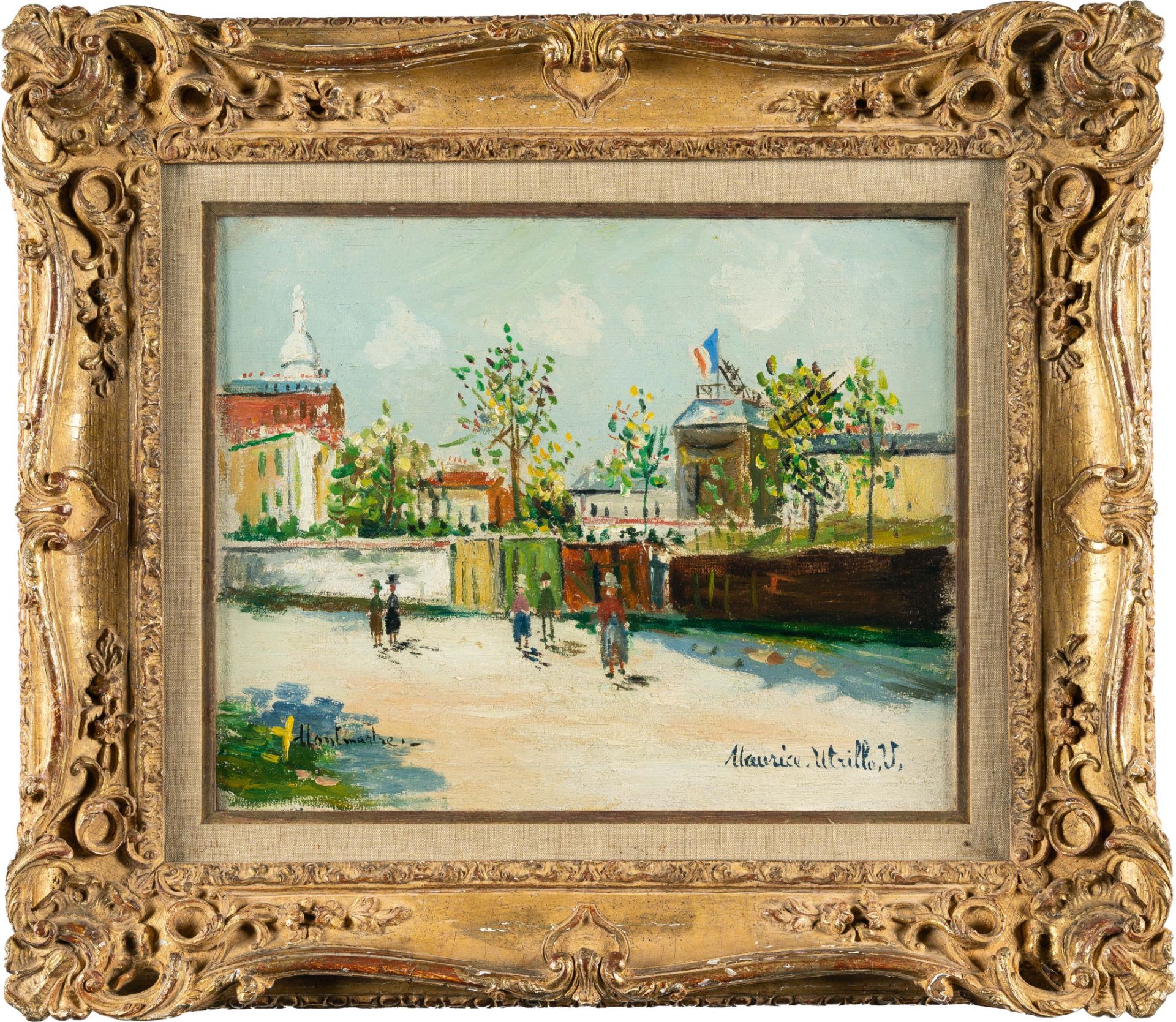 Maurice Utrillo, Moulin de La Galette à Montmartre.Oil on canvas. (Around 1950). Ca. 33 x 41 cm. - Image 2 of 4