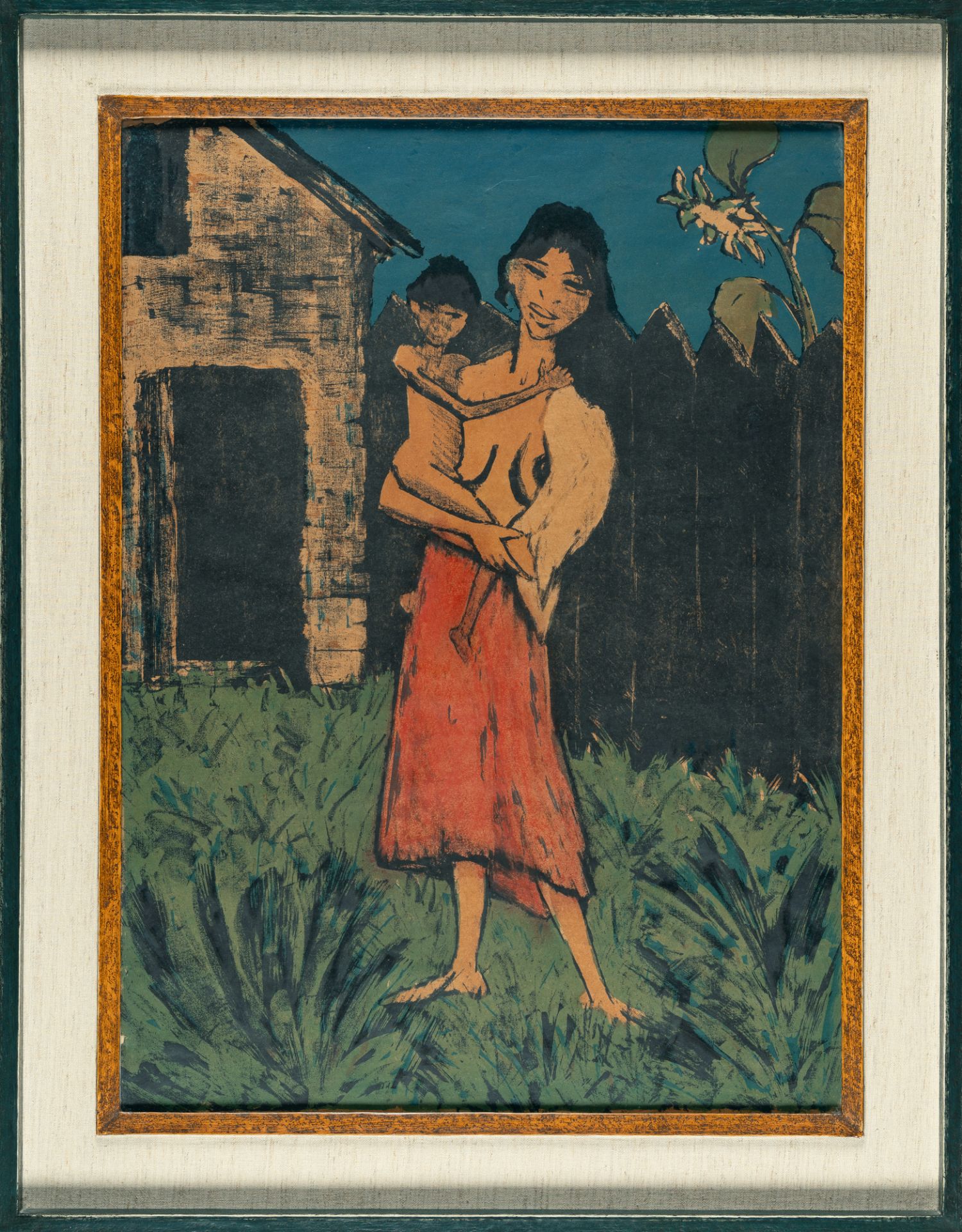 Otto Mueller (1874 Liebau/Schlesien - Breslau 1930) – Stehende Zigeunerin mit Kind auf dem Arm - Bild 3 aus 4