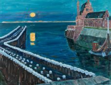Arnold Balwé (1898 Dresden - Feldwies am Chiemsee 1983) – „Abend in Veere (Holland)“