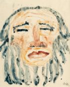 Emil Nolde (1867 Nolde - Seebüll 1956) – Kopf eines Apostels mit Bart und geschlossenen Augen (...)