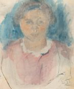 Georgios Bouzianis (Jorgo(S) Busianis) (1885 - Athen - 1959) – Recto: Bild eines Mädchens - Verso: W