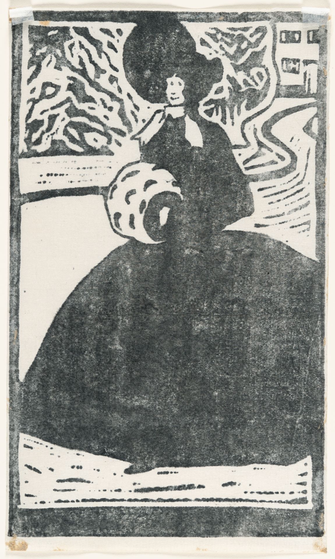 Wassily Kandinsky, Lady with a muff.Woodcut on Japanese laid paper. (1903). Ca. 25 x 15 cm (sheet - Image 3 of 5