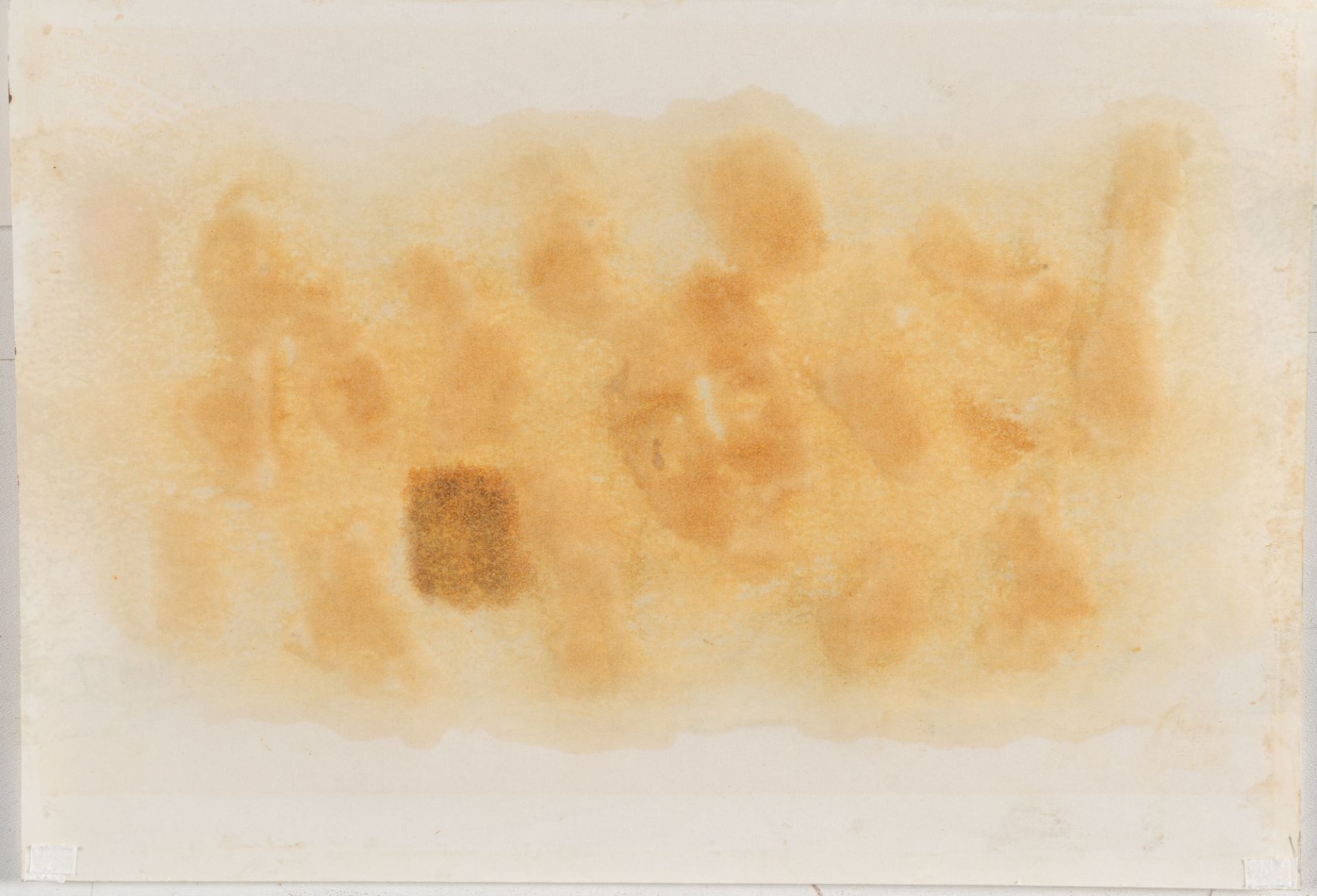 Fritz Winter, Untitled (Abstract composition).Oil on wove. (19)59. Ca. 17.5 × 24 cm. Signed and - Image 3 of 5