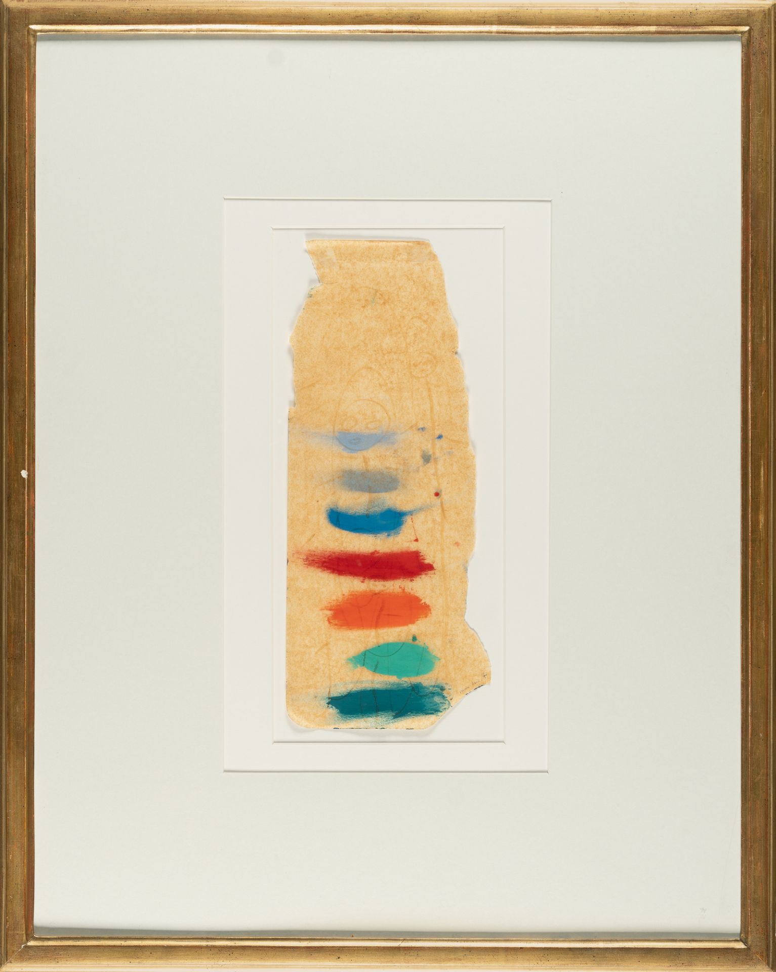 Max Ernst, Untitled.Gouache and Indian ink on firm, brownish wove. (1964). C. 40 x 16.5 cm. Signed - Image 3 of 3