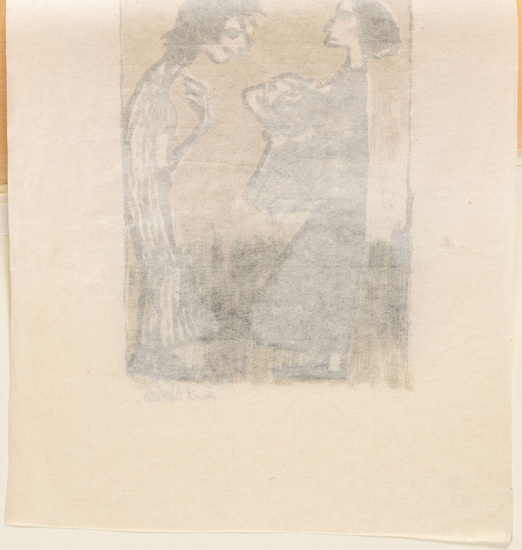 Emil Nolde, Two people.Lithograph in colours on Japanese laid paper. (1929). Ca. 16 x 11 cm (sheet - Image 3 of 3
