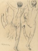 Max Liebermann (1847 - Berlin - 1935) – Recto: Aktstudien - Verso: Rückenstudie eines reitenden Knab