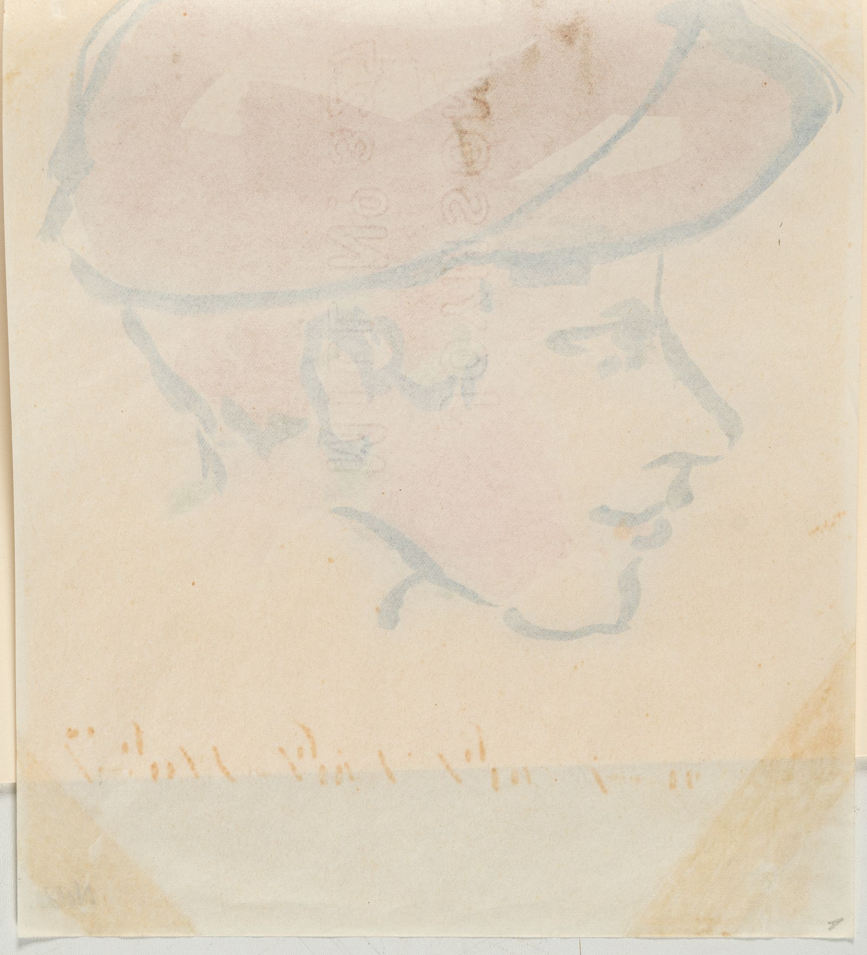 Emil Nolde, Head of a boy.Watercolour on fine wove. Ca. 28 x 21.5 cm. Signed lower right. With a - Image 3 of 3