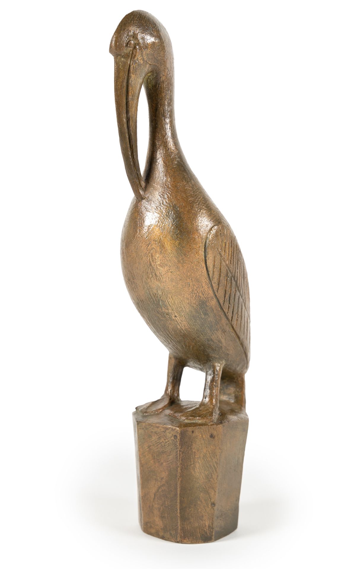 Gerhard Marcks, Pelican.Bronze mit golden brown patina. (1954/1983). Height ca. 27.5 cm. A cast
