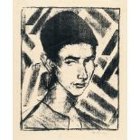 Otto Mueller, Portrait of Eugen.Lithograph on smooth, cream wove. (1919). Ca. 40 x 31.5 cm (sheet