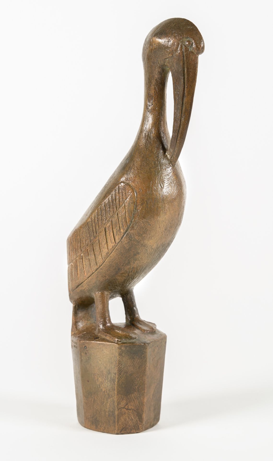 Gerhard Marcks, Pelican.Bronze mit golden brown patina. (1954/1983). Height ca. 27.5 cm. A cast - Image 2 of 5