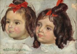 Maurice Denis (1870 Granville - Saint-Germain-en-Laye 1943) – Porträtskizze der Schwestern Bibiane u