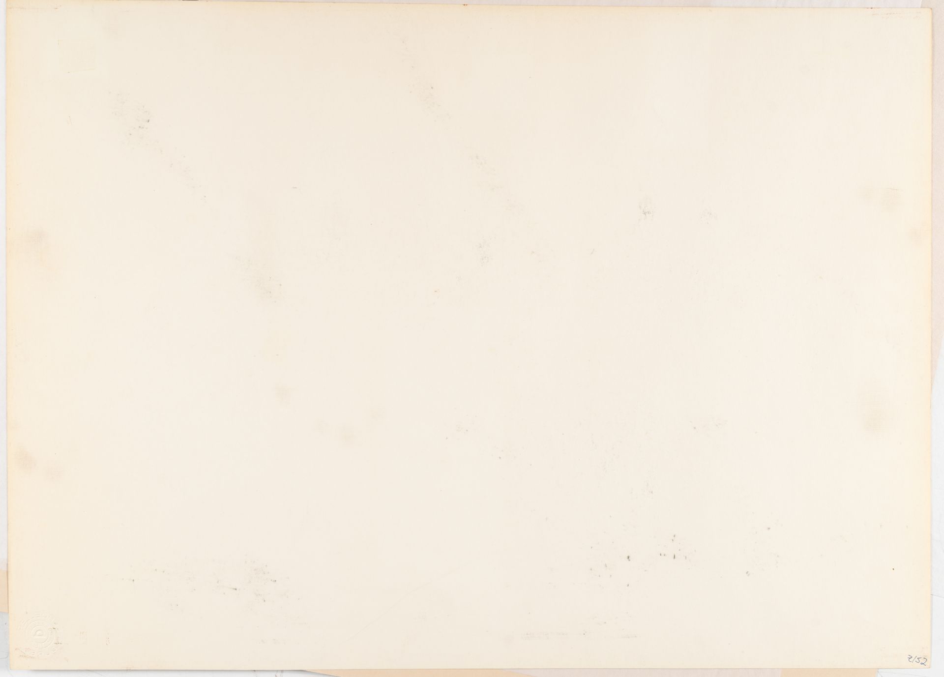 Richard Oelze, Drawing.Oil pastel on fine wove cardboard by Schoeller Durex. (Around 1968). Ca. 45 x - Image 3 of 3
