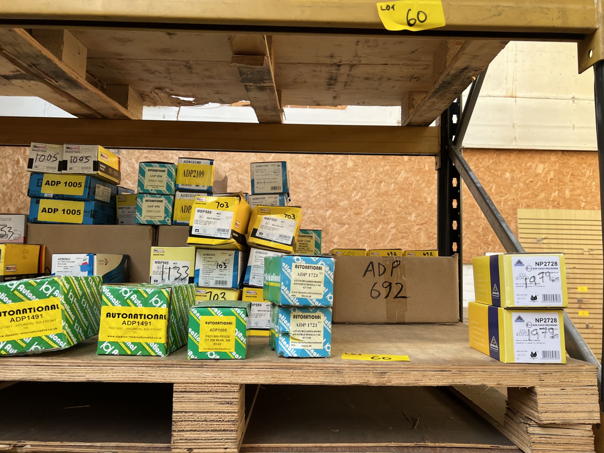 Large Quantity of Brake Pads situated on 8 Bays of Pallet Racking as shown, from Brand including - Image 20 of 55