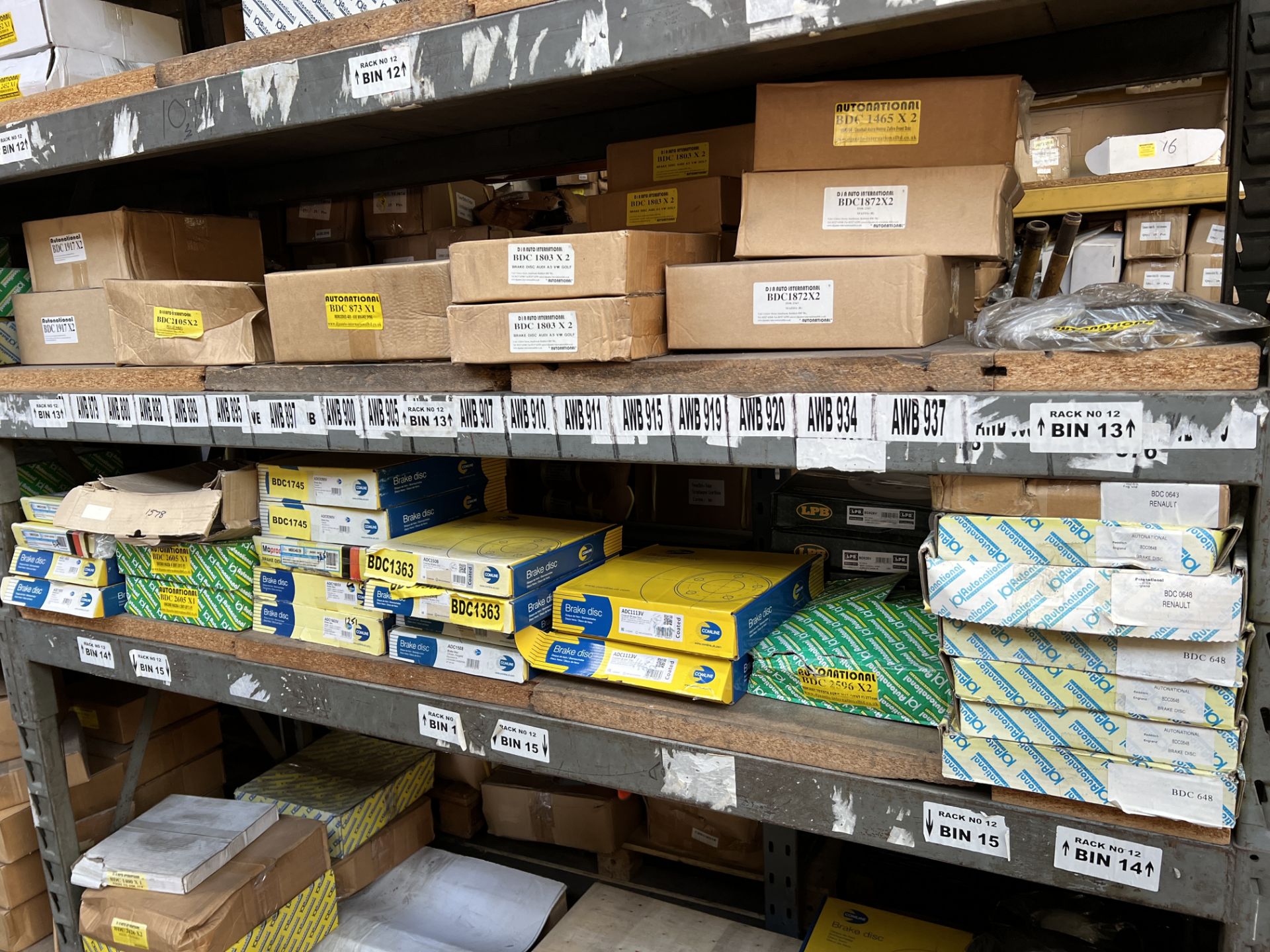 A Large Quantity of Brake Discs Situated on One Side of Pallet Racking as shown. This lot contains - Image 9 of 16