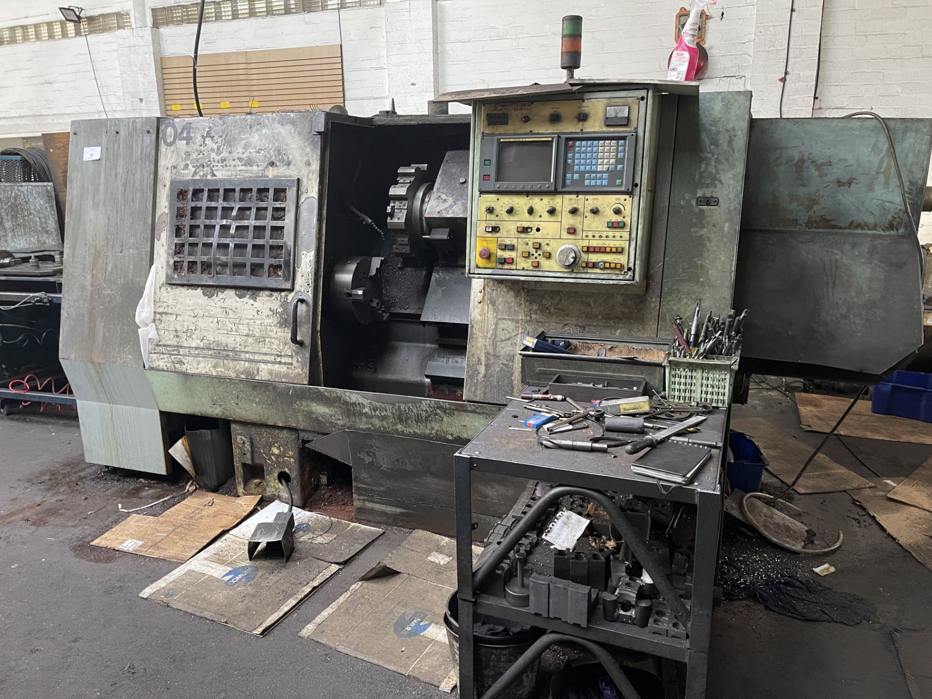 Victor V-Turn 26 CNC Lathe with Fanuc O-T Controls. Serial No. UC-1181 (1990)