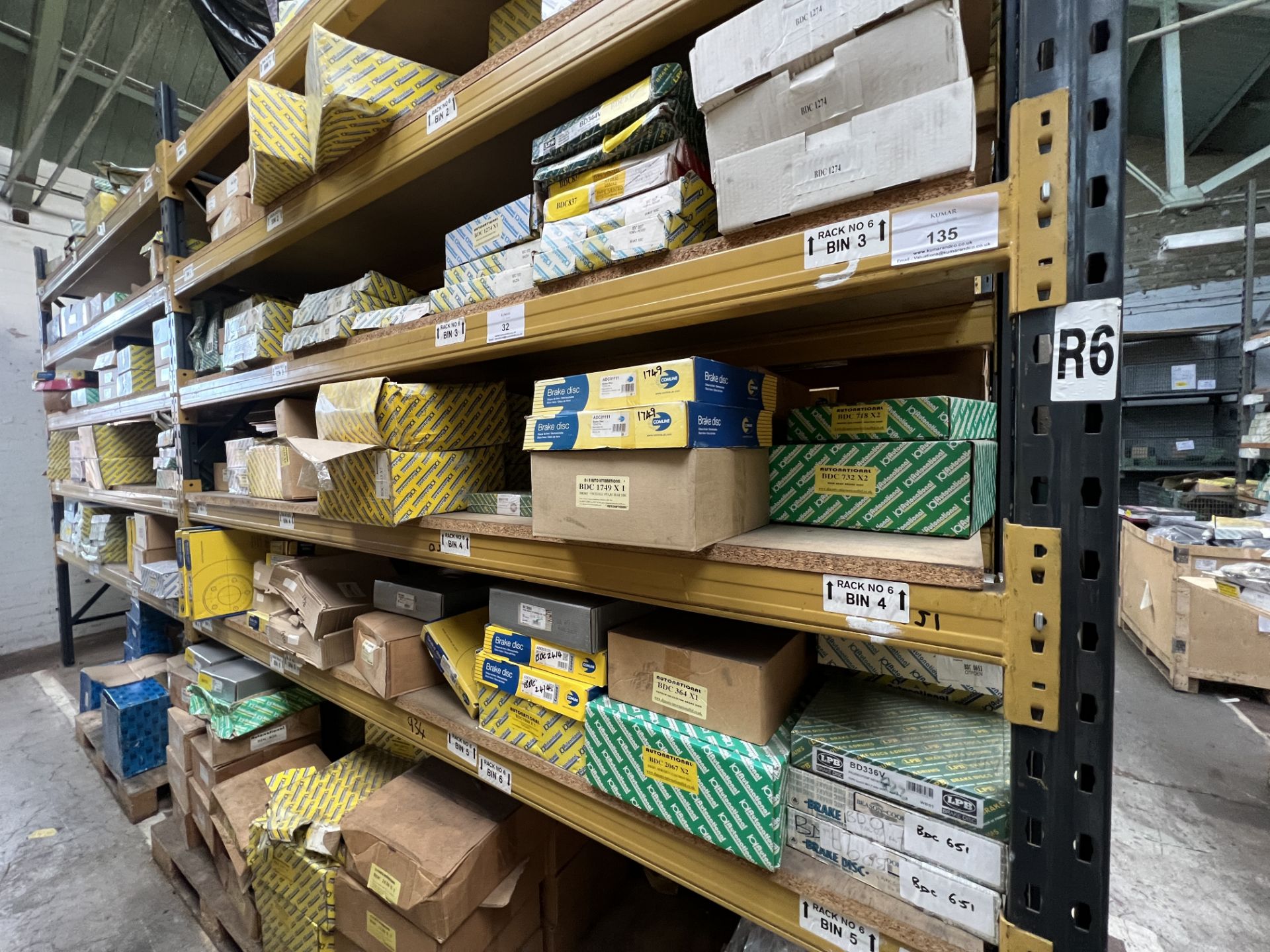 A Large Quantity of Brake Discs Situated on 2 Sides of Pallet Racking with 6 Bays per Side. This lot - Image 4 of 35