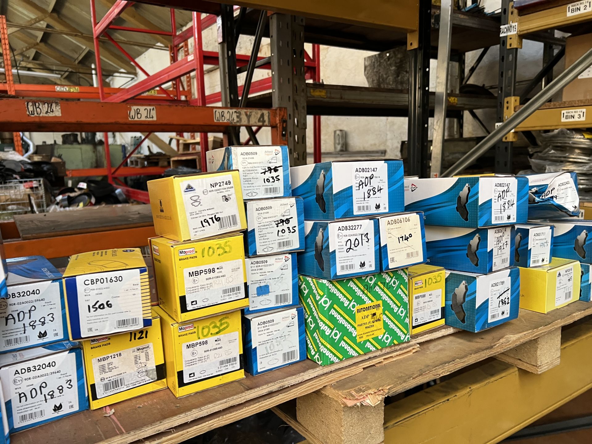 approximately 4: Pallets of Various Brake Pads from brands including Allied Nippon, MoProd and - Image 3 of 22