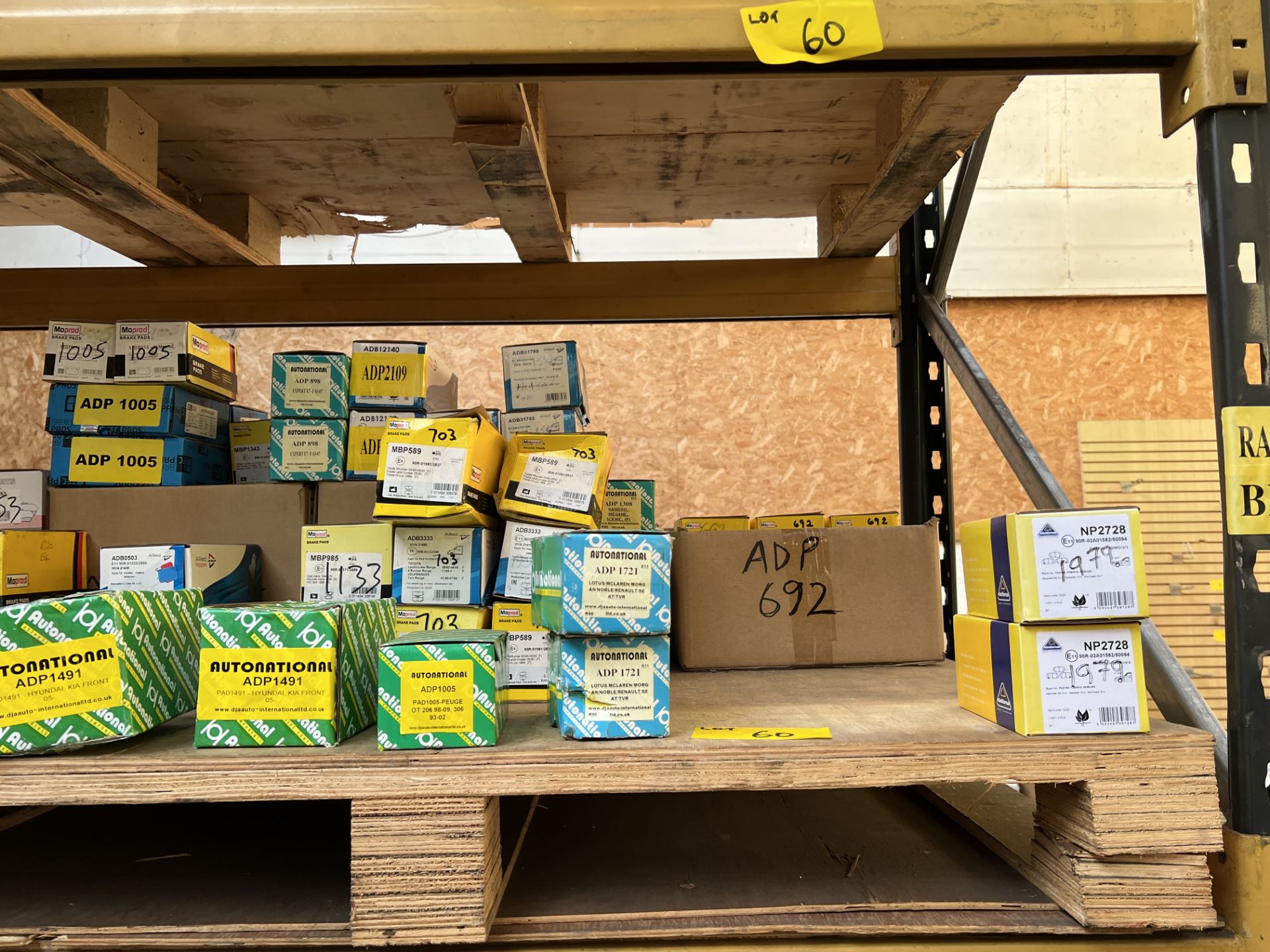 Large Quantity of Brake Pads situated on 8 Bays of Pallet Racking as shown, from Brand including - Image 21 of 55