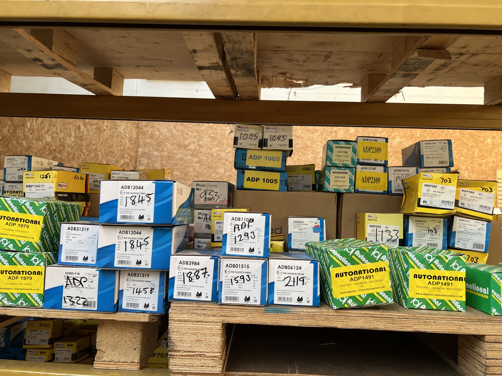 Large Quantity of Brake Pads situated on 8 Bays of Pallet Racking as shown, from Brand including - Image 19 of 55