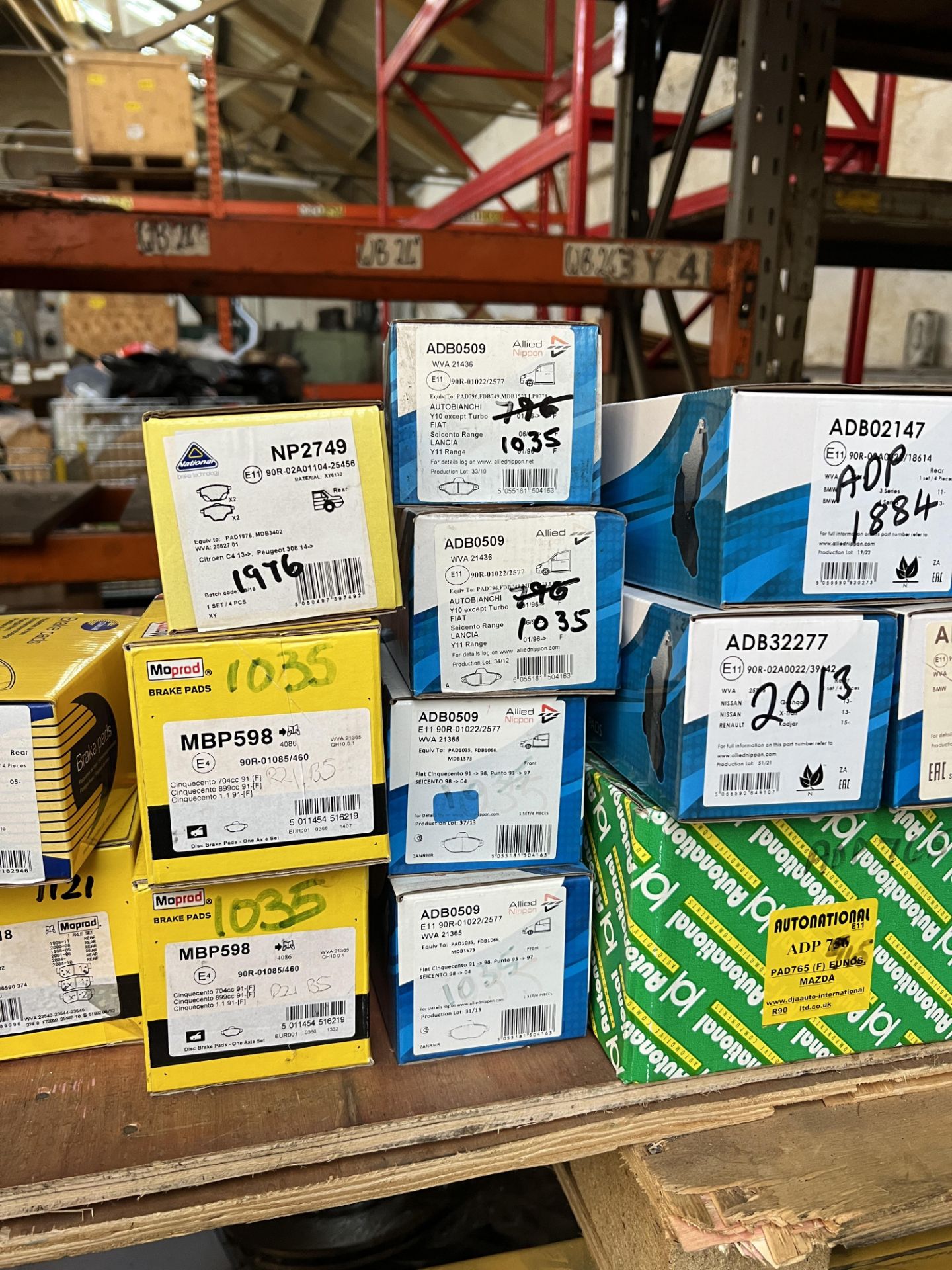 approximately 4: Pallets of Various Brake Pads from brands including Allied Nippon, MoProd and - Image 15 of 22