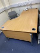Office Desk with Pedestal and Chair. L - 180mm W - 120mm with Pedestal. Please Note - Does not