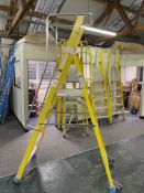 Clow AESAR05 5 Step Fibreglass Wide Step Podium Ladder, Model Year May 2021, EN131 Professional