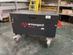 Armorgard TB2 Tuffbank Wheeled Site Box with Locks and 2x Working Keys as Shown, Serial No. Z48823