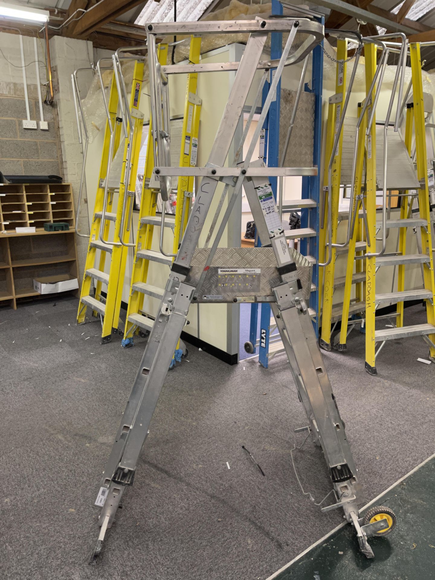 Youngman Teleguard 4-6 Ultimate Telescopic Platform Ladder Serial No. 31651500 - Image 10 of 12
