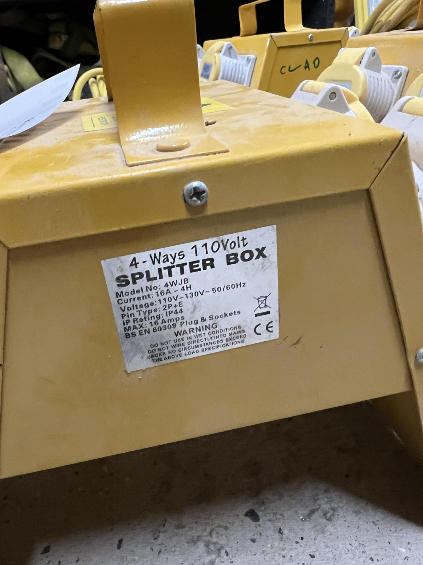 4x 4 way 110V Spilter Boxes, including 3x Model 4WJB Boxes & 1 Model Unknown Box - Image 3 of 9